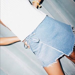 🎀 GRLFRND Ella Reconstructed Wrap Skirt 🎀NWOT